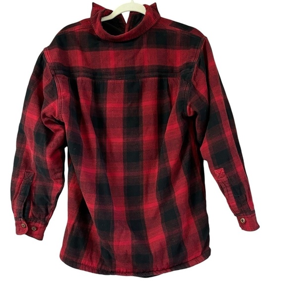 Redhead Shirt Jacket Shacket Men’s M Fleece Lined Red Buffalo Print Flannel Coat - Picture 2 of 15